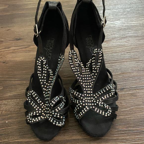 Nikolay Vaco sz 38 black salsa‎ ballroom dance Shoes - Picture 2 of 8